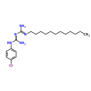 1-(4-氯苯基)-2-(n-十二基甲脒基)胍結(jié)構(gòu)式_60221-95-6結(jié)構(gòu)式