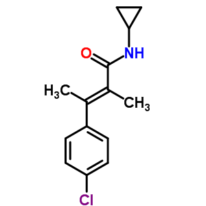 4-氯-N-環(huán)丙基-α,β-二甲基肉桂酰胺結(jié)構(gòu)式_60548-28-9結(jié)構(gòu)式