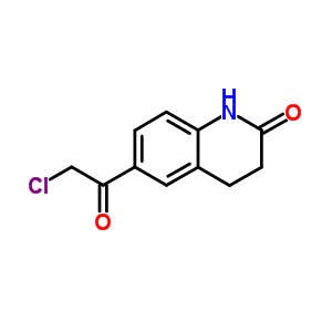 6-(氯乙?；?-3,4-二氫喹啉-2(1H)-酮結(jié)構(gòu)式_61122-82-5結(jié)構(gòu)式