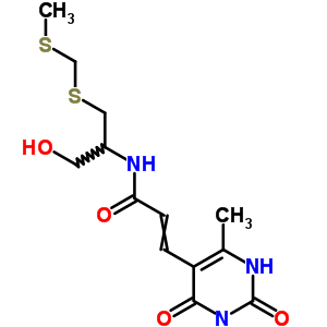 N-[1-羥基-3-(甲基磺?；谆酋；?丙烷-2-基]-3-(4-甲基-2,6-二氧代-3H-嘧啶-5-基)-2-丙烯酰胺結(jié)構(gòu)式_61827-17-6結(jié)構(gòu)式