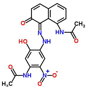 N-[4-[[8-(乙?；被?-2-羥基-1-萘]氮雜]-5-羥基-2-硝基苯基]乙酰胺結(jié)構(gòu)式_61827-66-5結(jié)構(gòu)式