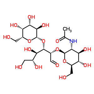吡喃半乳糖基-1-4-N-乙?；咸烟前坊?1-2-吡喃甘露糖結(jié)構(gòu)式_62398-02-1結(jié)構(gòu)式