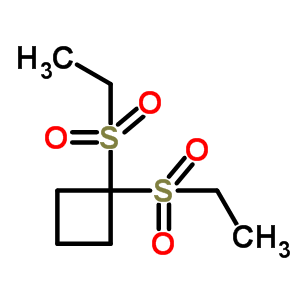 1,1-雙(乙基磺酰基)-環(huán)丁烷結(jié)構(gòu)式_6330-45-6結(jié)構(gòu)式