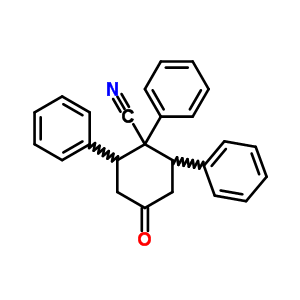 4-氧代-1,2,6-三苯基環(huán)己烷甲腈結(jié)構(gòu)式_6341-61-3結(jié)構(gòu)式