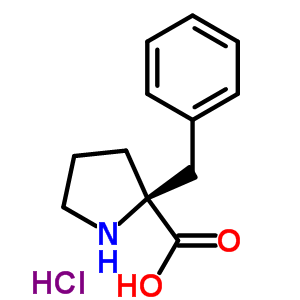 (S)-alpha-芐基-脯氨酸鹽酸鹽結構式_637020-57-6結構式