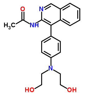 N-[4-[4-[雙(2-羥基乙基)氨基]苯基]-3-異喹啉]-乙酰胺結(jié)構(gòu)式_64157-35-3結(jié)構(gòu)式