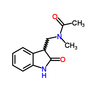 N-[(2,3-二氫-2-氧代-1H-吲哚-3-基)甲基]-N-甲基-乙酰胺結構式_64230-50-8結構式