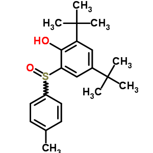 2,4-雙(1,1-二甲基乙基)-6-[(4-甲基苯基)亞磺?；鵠-苯酚結(jié)構(gòu)式_64791-01-1結(jié)構(gòu)式