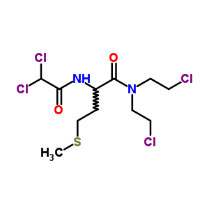N,N-雙(2-氯乙基)-2-[(2,2-二氯乙?；?氨基]-4-甲基磺?；?丁酰胺結(jié)構(gòu)式_6611-53-6結(jié)構(gòu)式