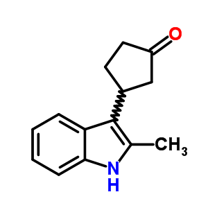 3-(2-甲基-1H-吲哚-3-基)-環(huán)戊酮結(jié)構(gòu)式_6637-16-7結(jié)構(gòu)式