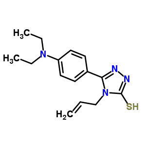 4-烯丙基-5-[4-(二乙基氨基)苯基]-4H-1,2,4-噻唑-3-硫醇結(jié)構(gòu)式_669748-48-5結(jié)構(gòu)式