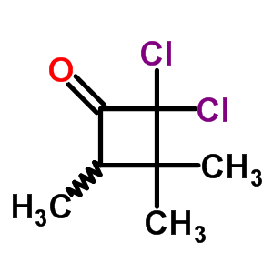 2,2-二氯-3,3,4-三甲基-環(huán)丁酮結(jié)構(gòu)式_68212-49-7結(jié)構(gòu)式