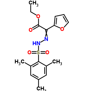 2-(2-呋喃基)-2-[(2,4,6-三甲基苯基)磺?；禄鵠乙酸乙酯結(jié)構(gòu)式_68756-01-4結(jié)構(gòu)式