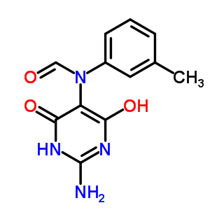 Formamide,n-(2-amino-1,6-dihydro-4-hydroxy-6-oxo-5-pyrimidinyl)-n-(3-methylphenyl)-Structure,6939-53-3Structure Formamide,n-(2-amino-1,6-dihydro-4-hydroxy-6-oxo-5-pyrimidinyl)-n-(3-methylphenyl)- Structure,6939-53-3Structure