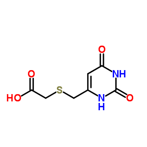 2-[[(1,2,3,6-四氫-2,6-二氧代-4-嘧啶)甲基]硫代]-乙酸結構式_69774-56-7結構式