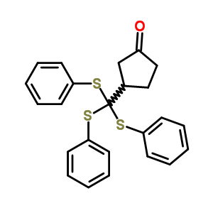 3-[三(苯基硫代)甲基]-環(huán)戊酮結構式_69814-17-1結構式