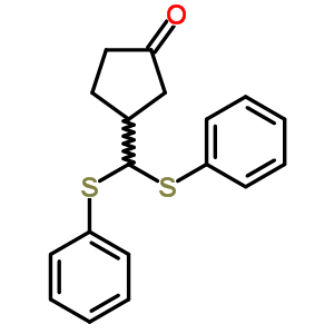 3-[雙(苯基硫代)甲基]-環(huán)戊酮結(jié)構(gòu)式_69814-22-8結(jié)構(gòu)式