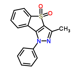 3-甲基-1-苯基-1H-(1)苯并噻吩并(3,2-c)吡唑 4,4-二氧化物結構式_71087-62-2結構式