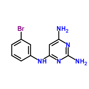 n4-(3-溴苯基)-2,4,6-嘧啶三胺結構式_71552-24-4結構式