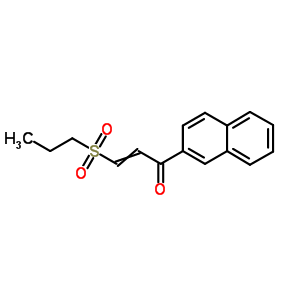 2-Propen-1-one,1-(2-naphthalenyl)-3-(propylsulfonyl)-Structure,75910-39-3Structure 2-Propen-1-one,1-(2-naphthalenyl)-3-(propylsulfonyl)- Structure,75910-39-3Structure