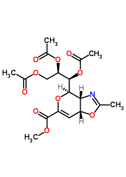 (3aR,4R,7aR)-3a,7a-二氫-2-甲基-4-[(1S,2R)-1,2,3-三s(乙?；趸?丙基]-4H-吡喃并[3,4-d]噁唑-6-羧酸甲酯結(jié)構(gòu)式_78850-37-0結(jié)構(gòu)式