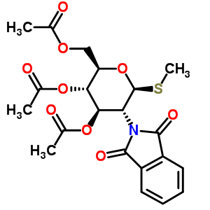 3,4,6-三-o-乙?；?2-脫氧-2-鄰苯二甲酰亞氨基-1-硫代-beta-d-吡喃葡萄糖苷甲酯結(jié)構(gòu)式_79528-48-6結(jié)構(gòu)式