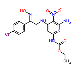 N-[6-氨基-4-[[(2Z)-2-(4-氯苯基)-2-羥基亞氨基-乙基]氨基]-5-硝基-吡啶-2-基]氨基甲酸乙酯結構式_82585-64-6結構式
