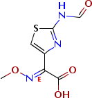 2-(2-甲酰基氨基-1,3-噻唑-4-基)-2-(甲氧基亞氨基)乙酸結(jié)構(gòu)式_83594-38-1結(jié)構(gòu)式