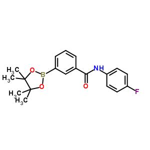 3-(4-氟苯基)氨基羰基苯硼酸頻那醇酯結(jié)構(gòu)式_850567-58-7結(jié)構(gòu)式