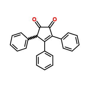 3,4,5-三苯基-3-環(huán)戊烯-1,2-二酮結(jié)構(gòu)式_86504-33-8結(jié)構(gòu)式