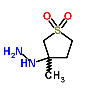 (3-甲基-1,1-二氧代-四氫-1lambda*6*-噻吩-3-基)-肼結(jié)構式_874-96-4結(jié)構式