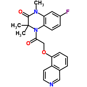 7-氟-3,4-二氫-4-[(5-異喹啉氧基)乙?；鵠-1,3,3-三甲基-2(1H)-喹噁啉酮結(jié)構(gòu)式_878292-27-4結(jié)構(gòu)式
