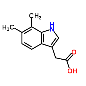 (7ci)-6,7-二甲基-吲哚-3-乙酸結(jié)構(gòu)式_88611-92-1結(jié)構(gòu)式