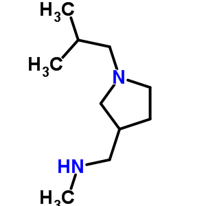 [(1-異丁基吡咯烷-3-基)甲基]甲胺結(jié)構(gòu)式_887405-45-0結(jié)構(gòu)式