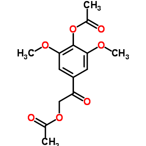 2-(乙酰基氧基)-1-[4-(乙?；趸?-3,5-二甲氧基苯基]-乙酮結(jié)構(gòu)式_90426-23-6結(jié)構(gòu)式