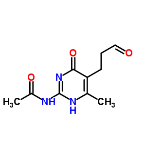n-[1,6-二氫-4-甲基-6-氧代-5-(3-氧代丙基)-2-嘧啶]-乙酰胺結(jié)構(gòu)式_90872-18-7結(jié)構(gòu)式