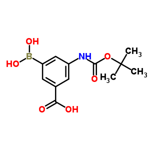 3-(N-Boc-氨基)-5-羧基苯硼酸結構式_913835-72-0結構式