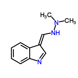 2-[(Z)-吲哚-3-基甲基]-1,1-二甲基-肼結(jié)構(gòu)式_92487-36-0結(jié)構(gòu)式