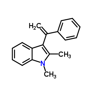 1H-indole,1,2-dimethyl-3-(1-phenylethenyl)-Structure,94004-12-3Structure 1H-indole,1,2-dimethyl-3-(1-phenylethenyl)- Structure,94004-12-3Structure