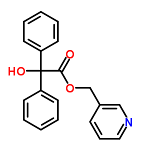 吡啶-3-甲基 2-羥基-2,2-二苯基-乙酸酯結構式_94623-70-8結構式